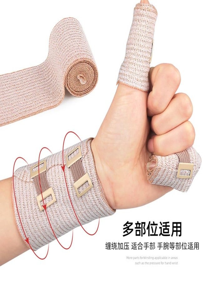 Qintreesify 10pcs Skin Color Elastic Bandage Clips,Wrap Clips Stretch Metal Clips,Ace Bandage,Large Bandaids,Replaceable Wrap Clips Adhesive Bandages for Various Types Bandages - Image 5